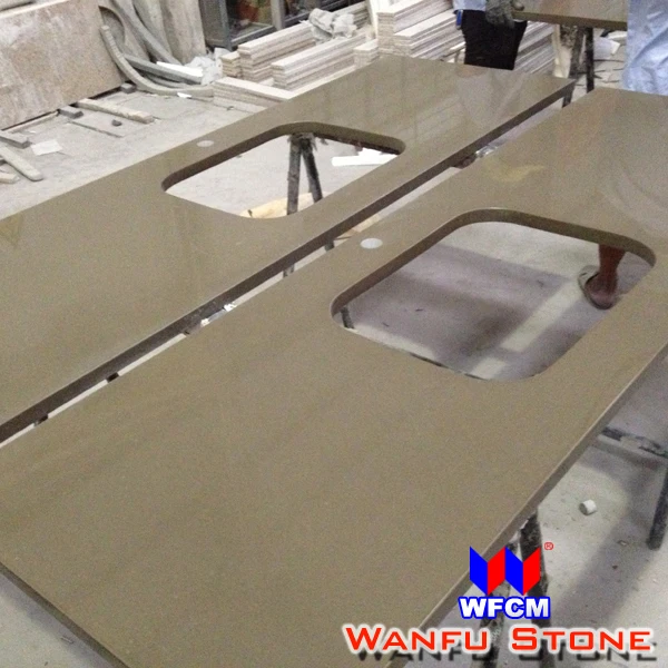 Brown Artificial Stone Round Table Tops