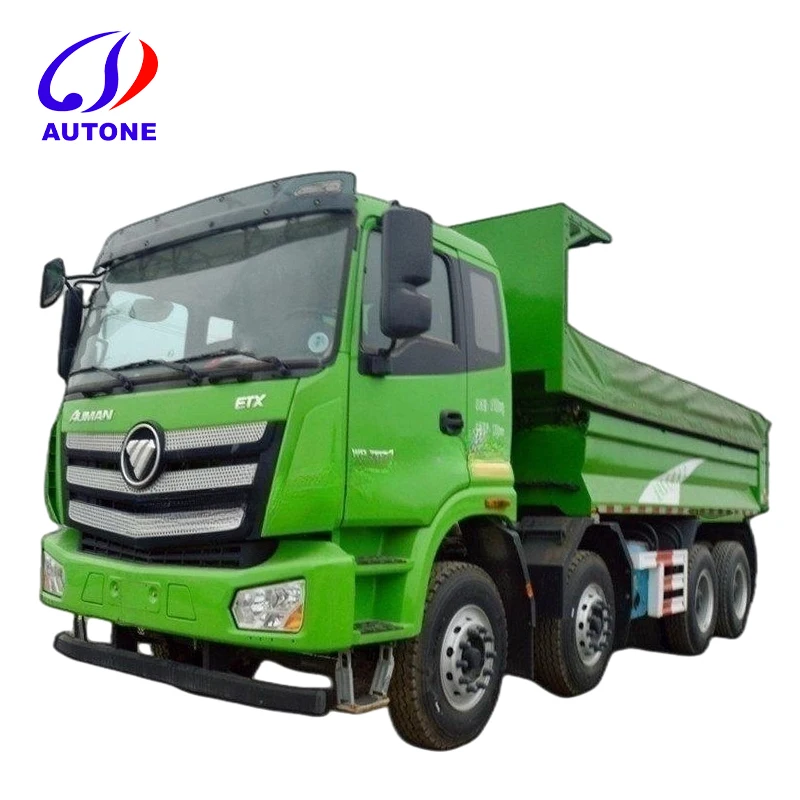 Foton Auman Used Truck 12 Wheels 9 Series Heavy Truck 400hp 8x4 7.4m Dump Truck