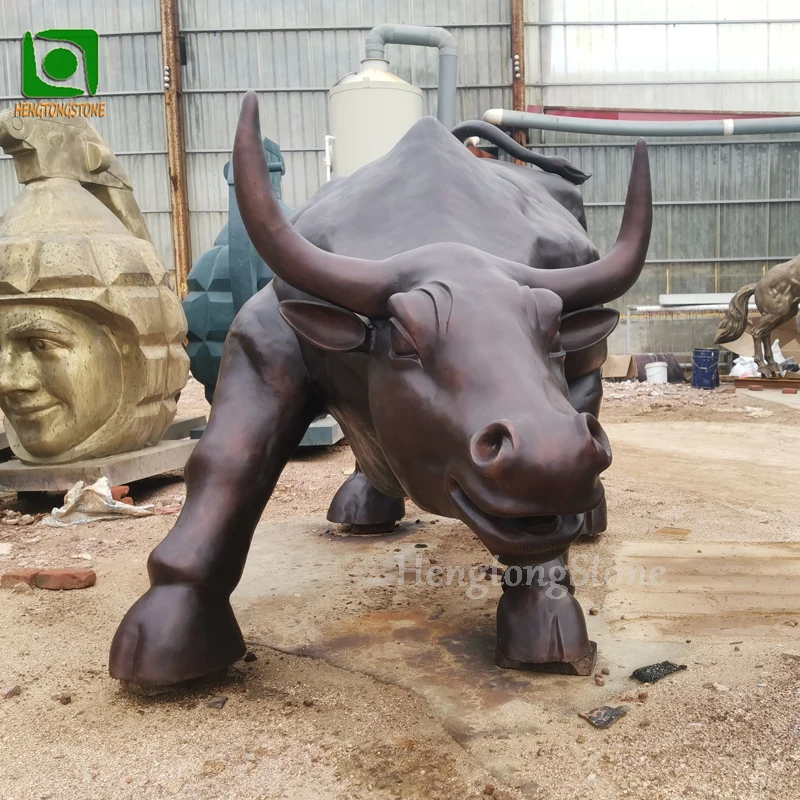 Уличная декоративная большая Литая Бронзовая настенная уличная зарядная Скульптура Быка
