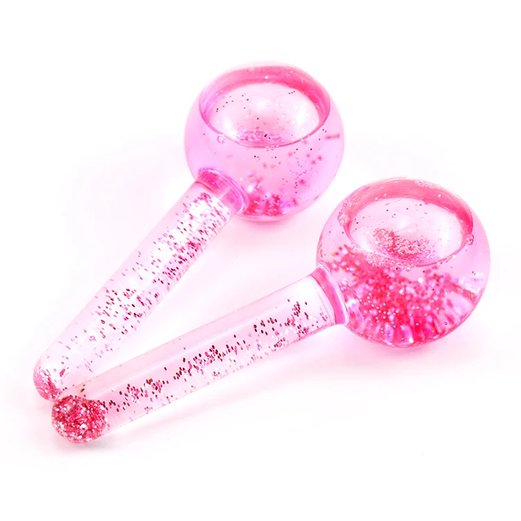 Hot Selling Wholesale Beauty equipment Roller cooling Magic Facial Massager Pink blue golden purple Ice Globes For Face