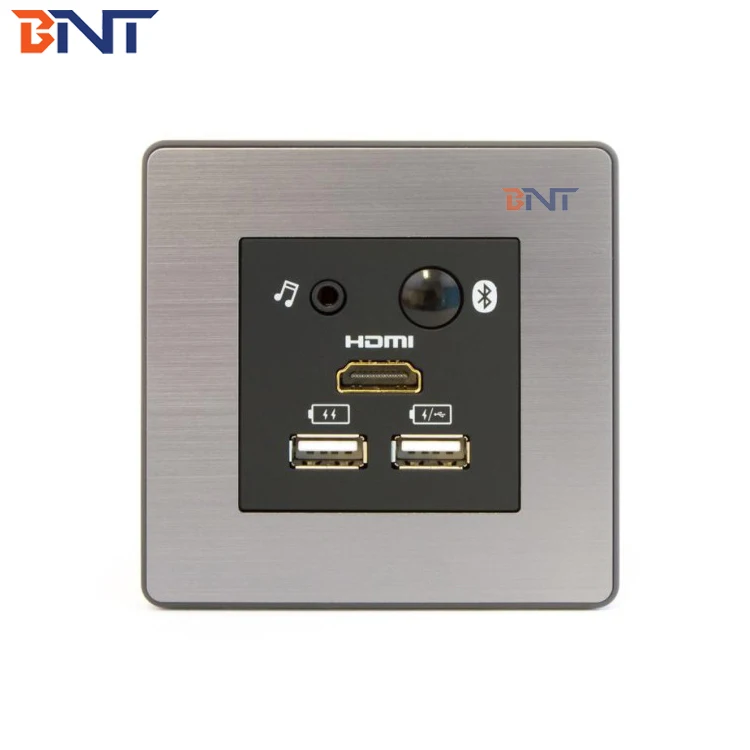 Hotel Room Wall Smart Control Panel / Intelligent Hotel Media Hub Socket