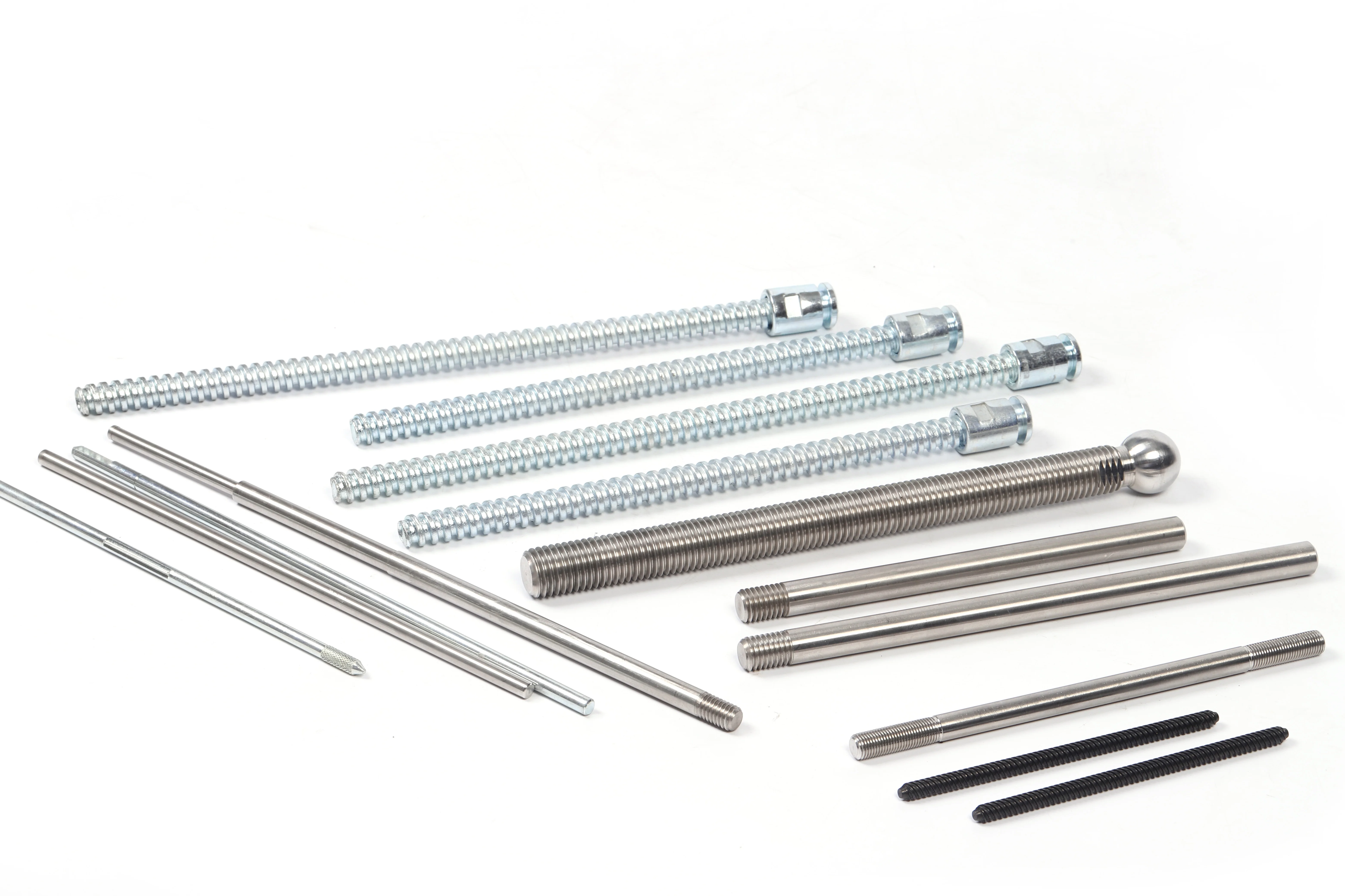 CNC Precision Custom Aluminum Shaft Pin 25mm 40mm Threaded Knurled Round Shaft 304 316 Stainless Steel Shaft