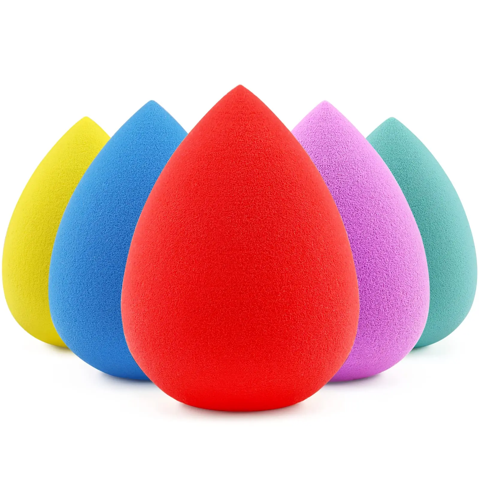 Wholesale Premium Big Size Super Soft 16 Different Colors Make Up Beauty Sponge Blender 3d Latex Free Makeup Blending Sponges
