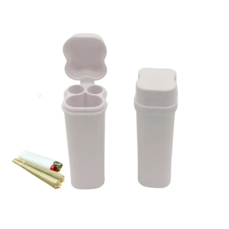 2024 Newest design 2 in 1 portable lighter storage with cover Plastic cigarette case jar tobacco case