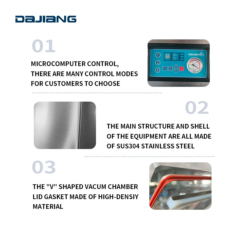 DZ-400N DAJIANG Table Top Grocery Packing Machine Automatic Sealing Lace Machines China Vacuum Skin Map Packaging Machine 52KG