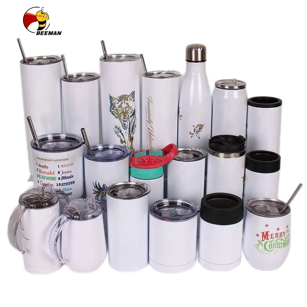 Beeman Blank Wholesale 20oz Vacuum Insulated  Skinny Stainless Steel Straight Sublimation Tumbler Cup