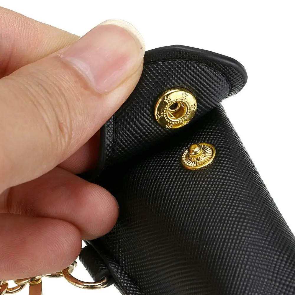 leather lipstick keychain pouch keyring lipstick holder