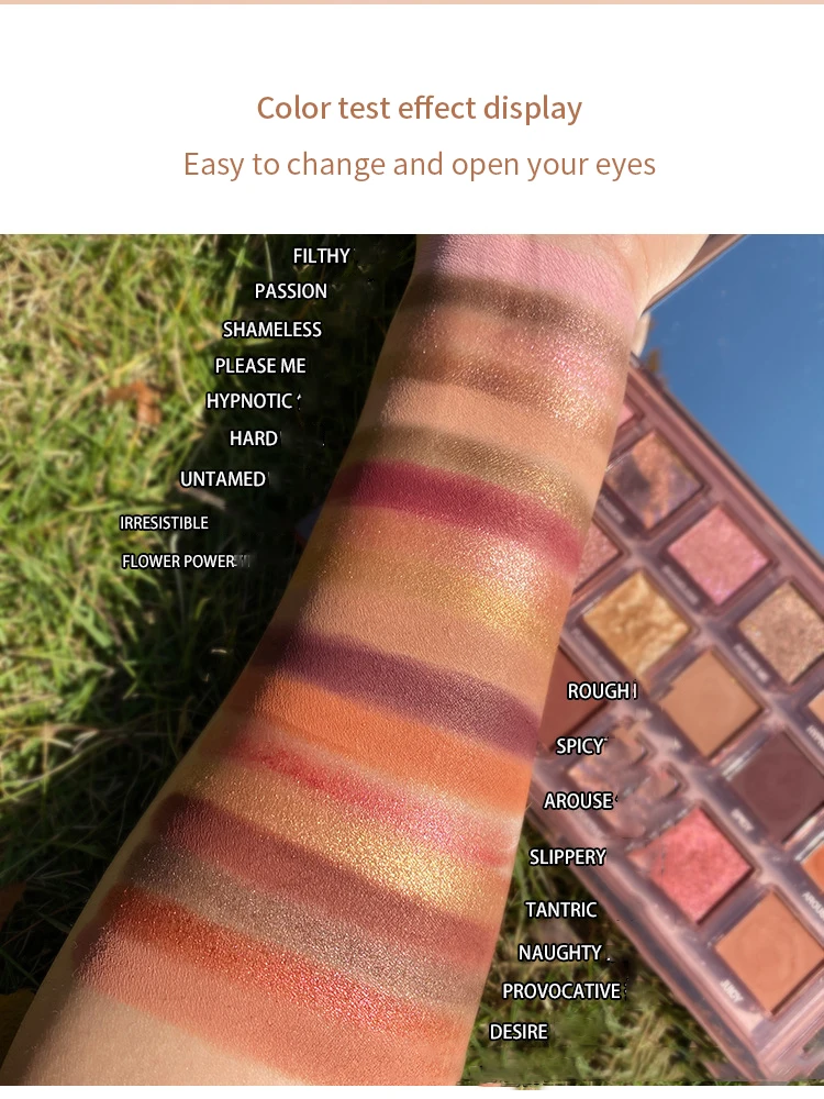 Private Label Long Lasting High Pigment Eyeshadow Palette Matte Nude Shimmer Matte Eye Makeup Palette