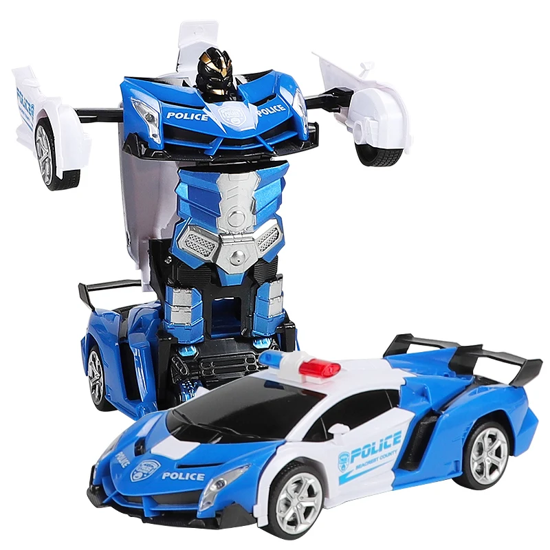 RC Deformation Car Kids Toys Cool Robots Outdoor Remote Control Sports Vehicle Model Car One Button Transformation Gift For Boys