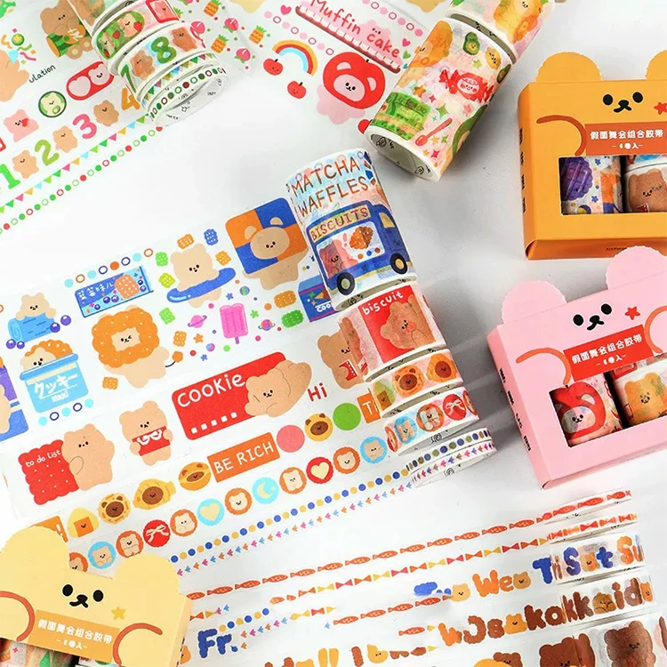DIY Custom Make Journal Washi Tape Japanese Kawaii Washi Paper Tape Box Set Wholesale