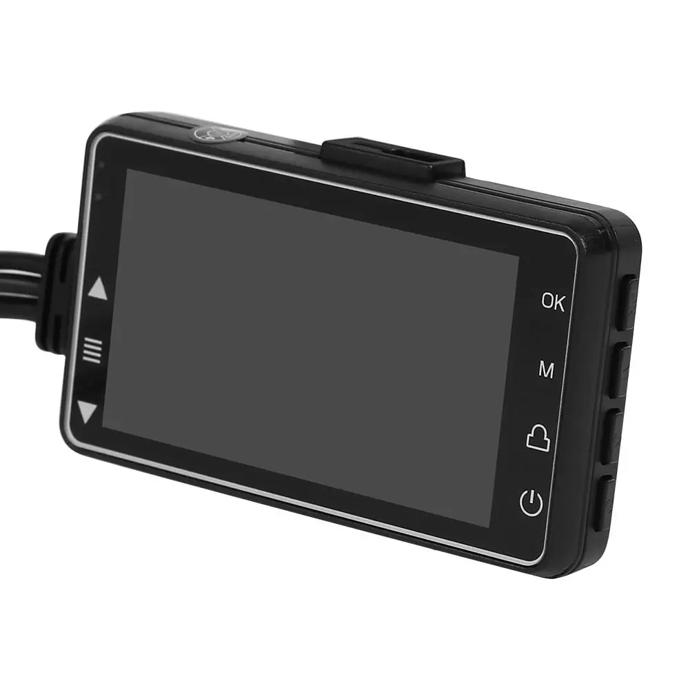  Vanci HE300 HD 720P Two Lens Waterproof 3.0' Video Recorder Motorcycle Dash