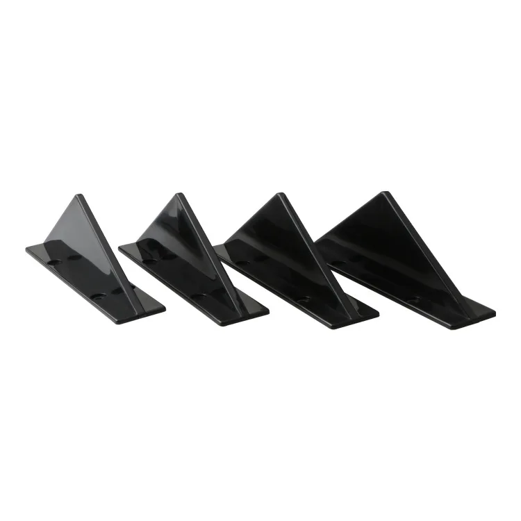 4pcs Universal Carbon Fiber Car Modified Rear Bumper Diffuser Triangle Spoiler Automobile Back Bumper Spoiler Splitter