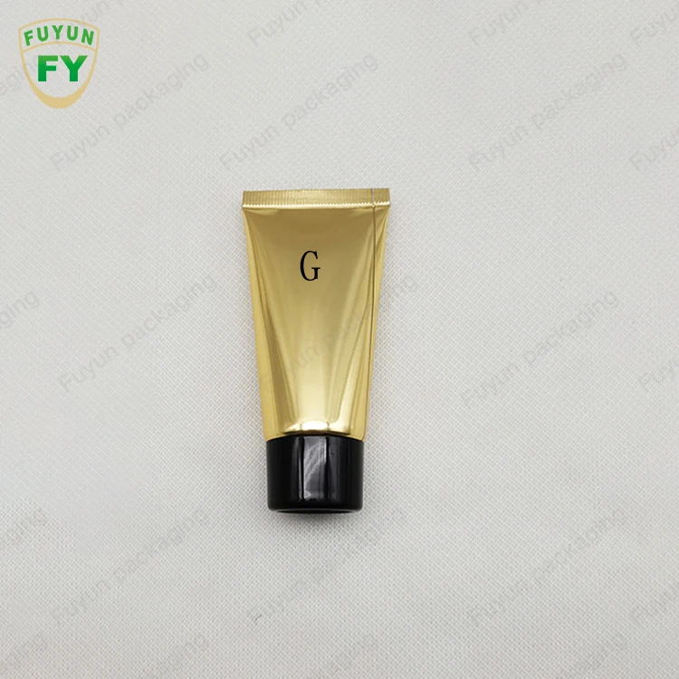 Fuyun Refillable Gold Aluminum Plastic 30g Face Cream Eye Squeeze Composite Tube Empty Hand Cream Tube Cosmetic Packaging Tubes