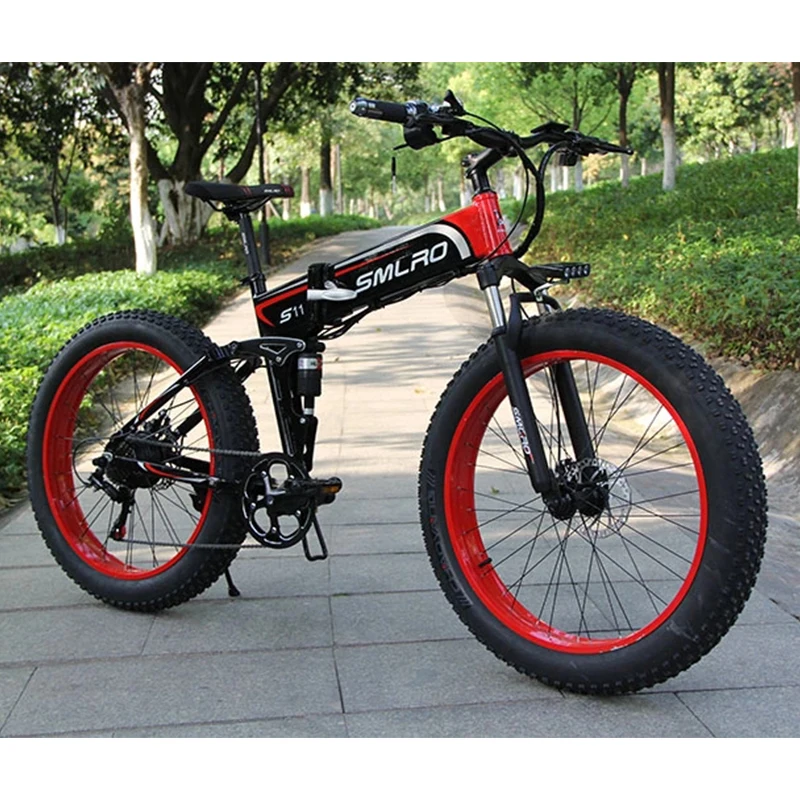 
2021 48V 1000w electric bike 26inch Most Affordable E-bike Folding Fat Tire Electric Bike foldable Bicycle 500W E bike wholesale 