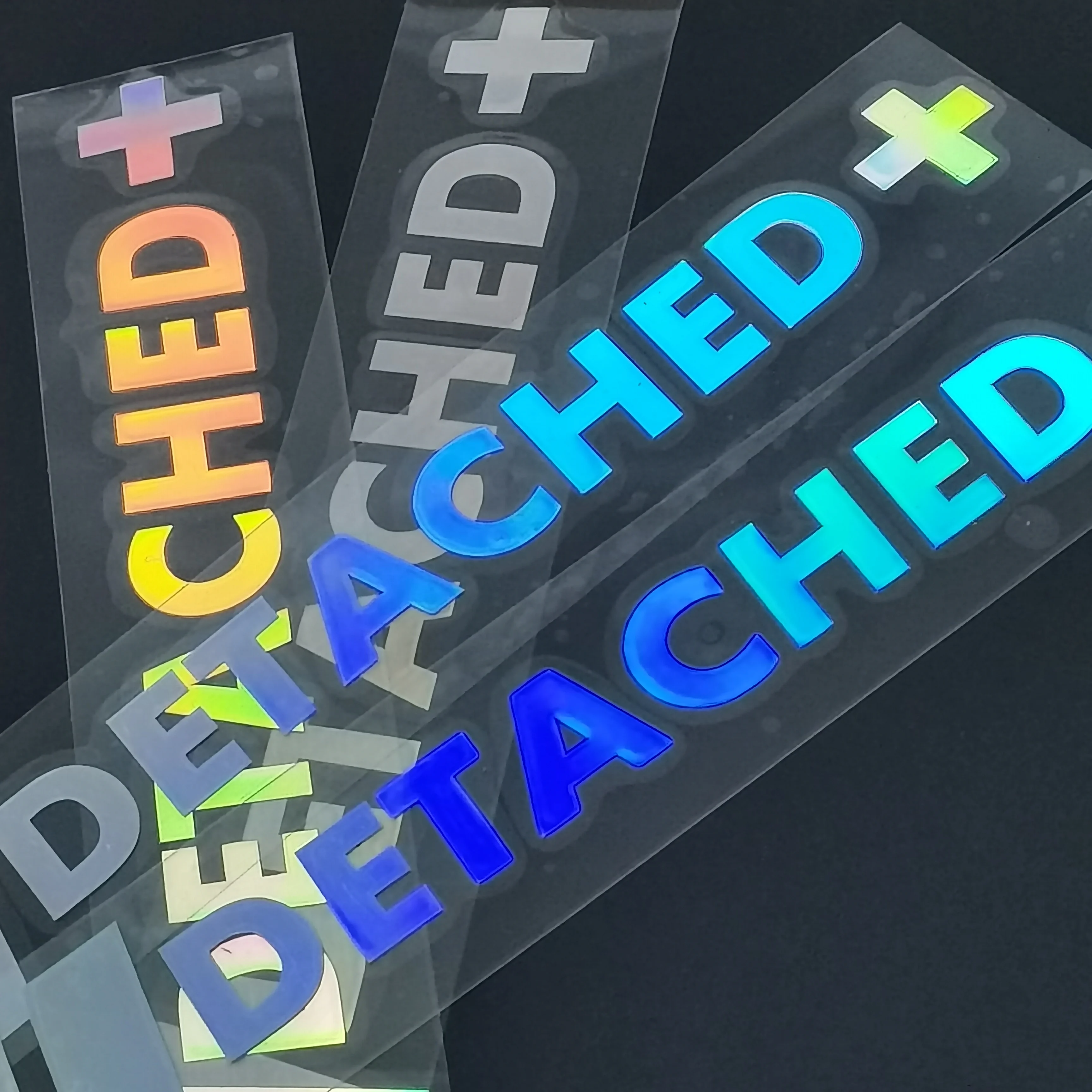 Customized Logo Made Label Holographic Sticker car window fishing use Rainbow Effect Custom Hologram Sticker