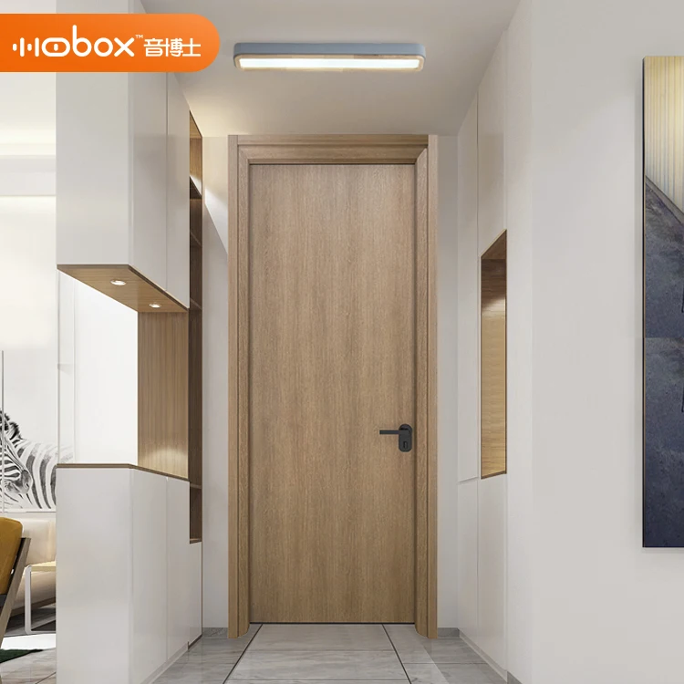 Source factory customizable modern interior swing white water proof solid wood soundproof door for home hotel apartment