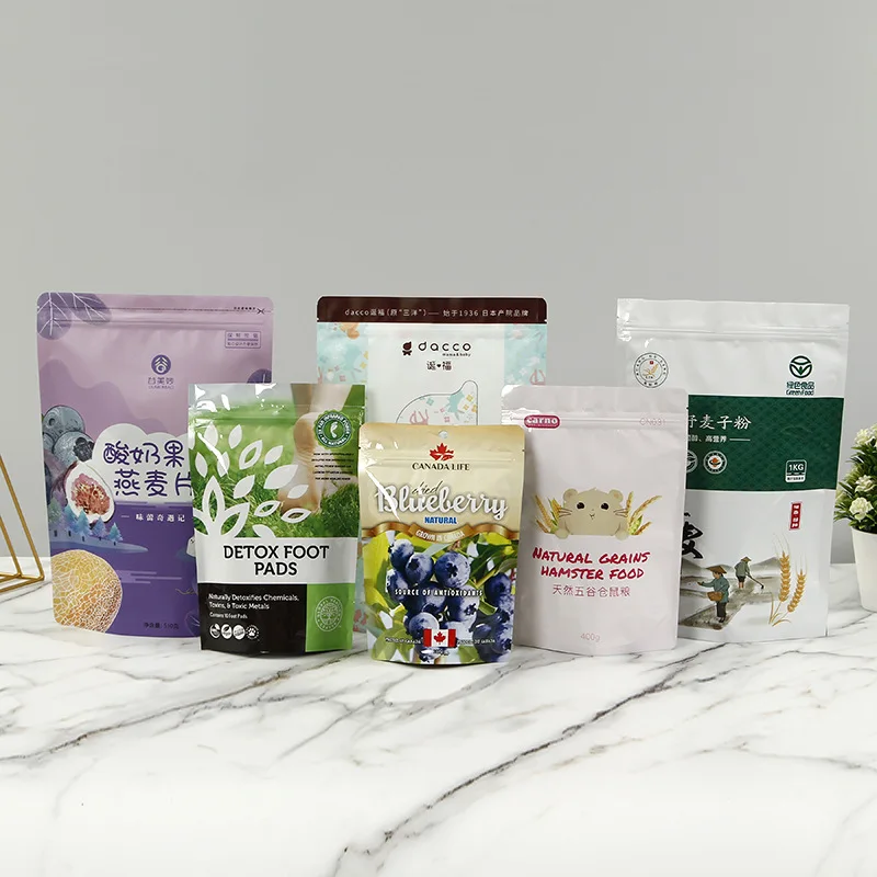 Dried nuts Almond Cashew bean Snack Plastic food packaging bag with ziplock