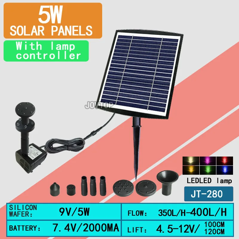 5W outdoor water solar fountain for garden Solar  Garden Water Feature Solar Power Water Fountains Pump Outdoor