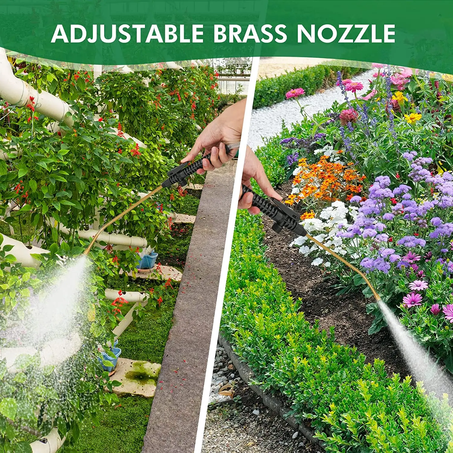 3L/5L/8L High Pressure Portable Garden Pump Sprayer Brass Wand Shoulder Strap for Yard Lawn Weeds Plants