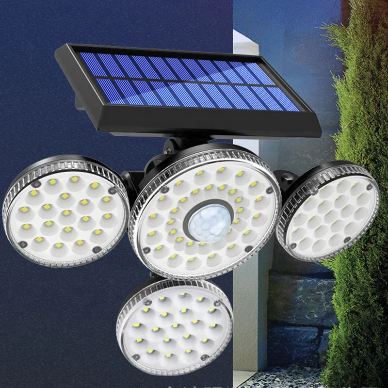 Outdoor Led Solar Lamp With Motion Sensor Flood Light Waterproof Powerful LED Solar Streetlight Garden Decor