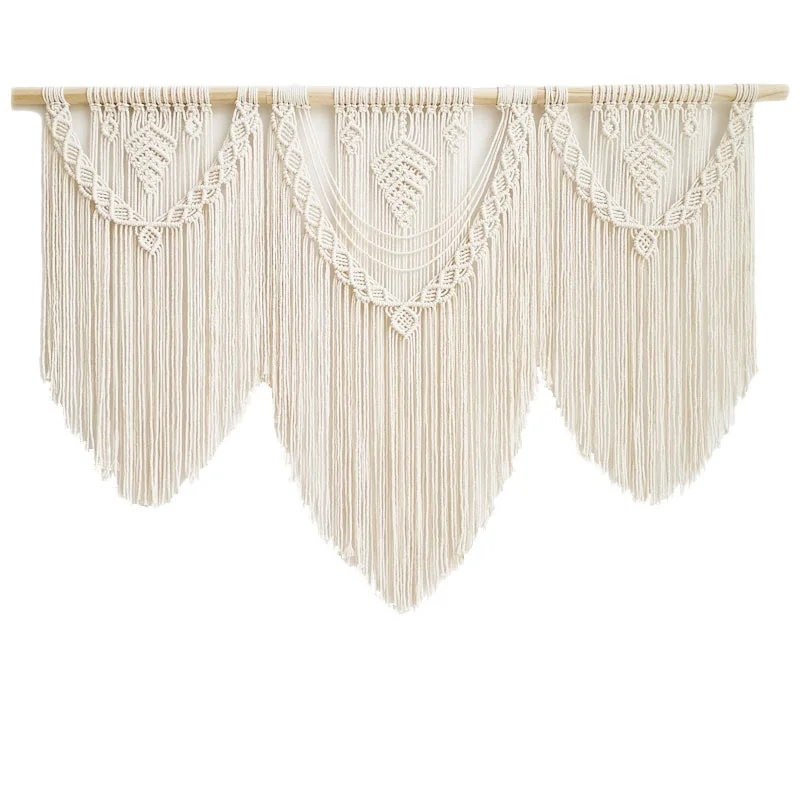 Hand Woven Tapestry Muslim Ornament Tassel Bohemian Wall Hanging Tapestries Morocco Boho Apartment Home Decor Macrame Tapestry