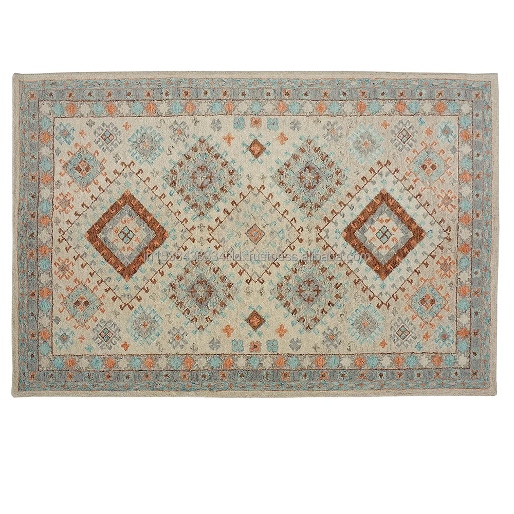 Modern Designs Carpet House Hand Tufted Woolen Carpets Customization Floor Wool Carpet Hotel Bedroom