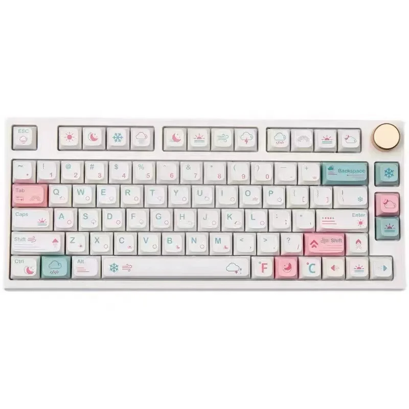 Personalized Weather Theme  XDA 132 Keys XDA Keycaps PBT Dye Sub Japanese Keycap For Cherry Mx Switch Mechanical Keyboard