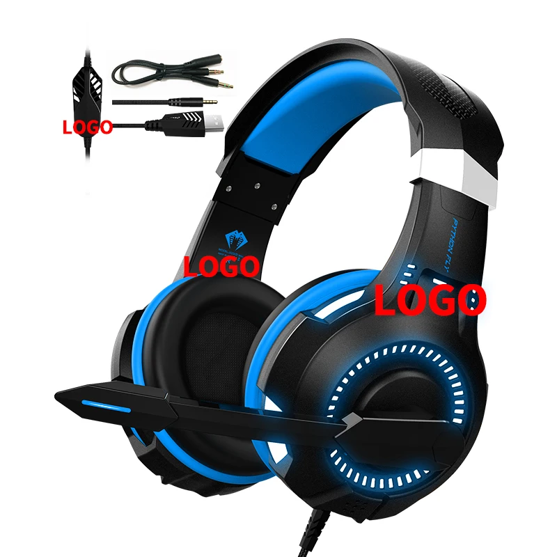 Высококачественные недорогие Проводные светящиеся наушники Razer RGB USB стереогарнитура игровая гарнитура PS4 для ПК