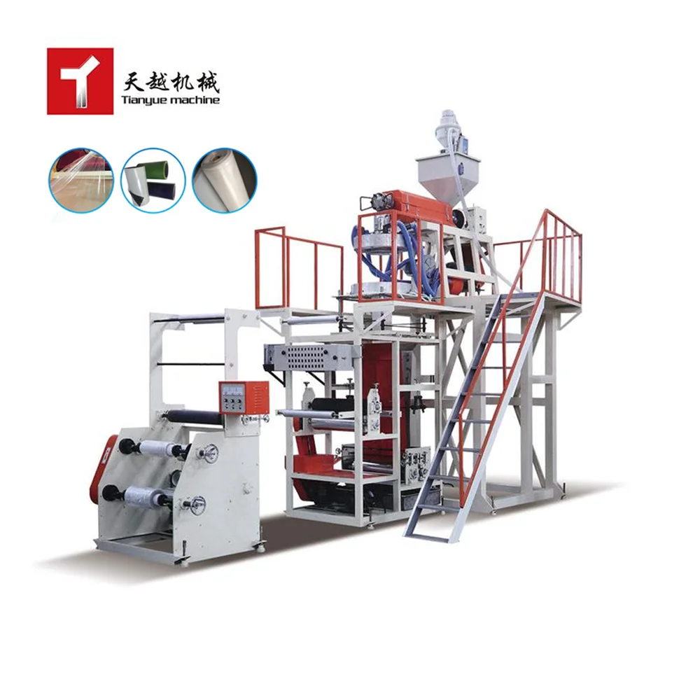 High-Speed Fully Automatic LDPE HDPE PVC PP PE Plastic Greenhouse Film Blowing Extruder Machine Blowing Film Machine