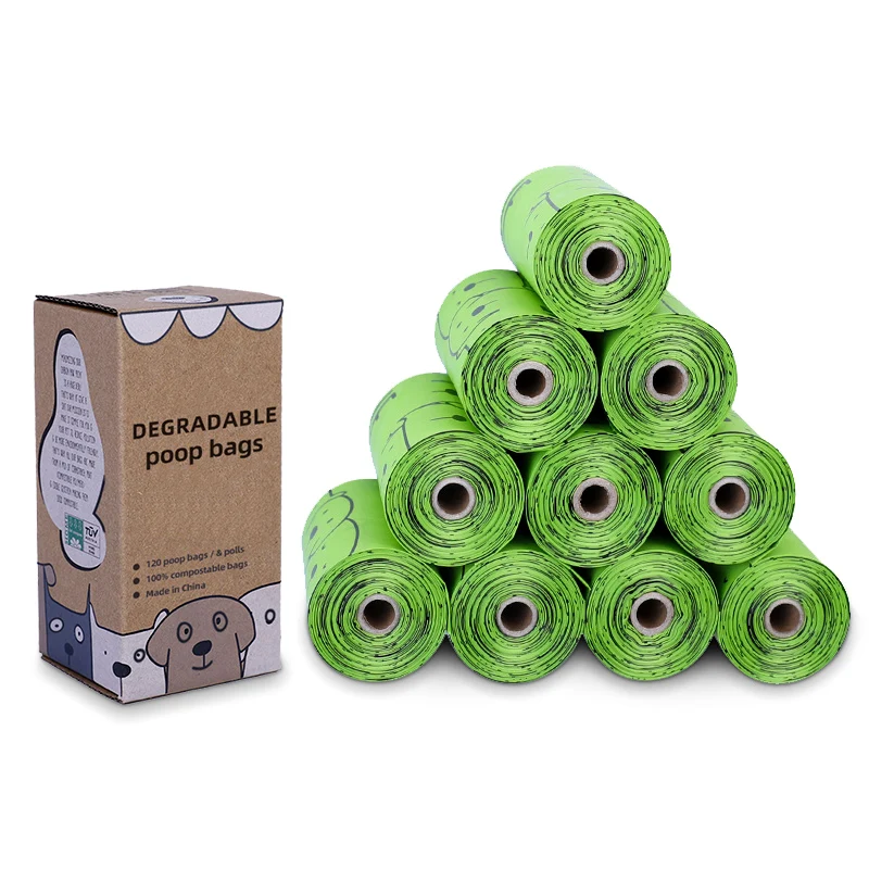Eco Friendly Pet Supplies Poop bag Biodegradable Dog Excrement Bag Compostable Stool Bag