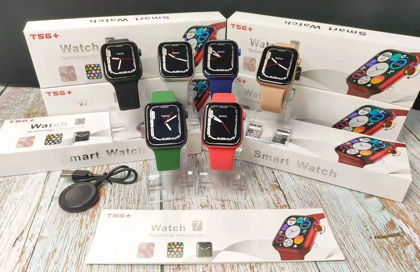 A  2022 New Original T56+ Smartwatch 1.75 Inch IP67 Waterproof BT Heart