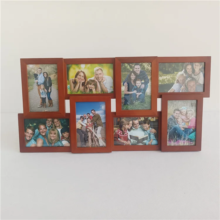 Photos Frame Pic Collage Picture Frames Durable Good Quality Wooden Custom Wood Customized Logo Fashionable Environment Friendly