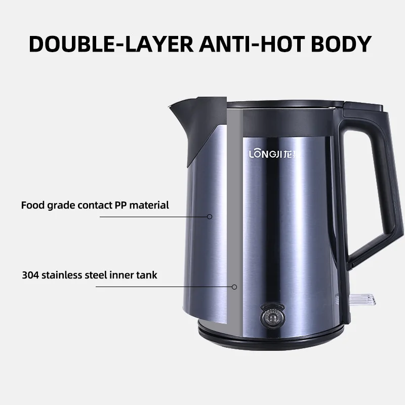 Fast Customization Automatic Shut-off New Mould Double Wall Kettle With Keep Warmer Function