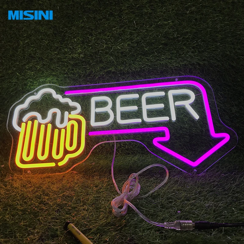 Drop Shipping Bar Sign Neon Art Lighting Barber Mountain Advertising Logo Coors Light Beer Brand Led Custom