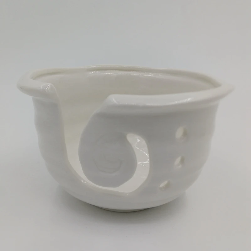 Qihe industry Бирюзовая вязаная чаша для вязания крючком, керамическая чаша для пряжи