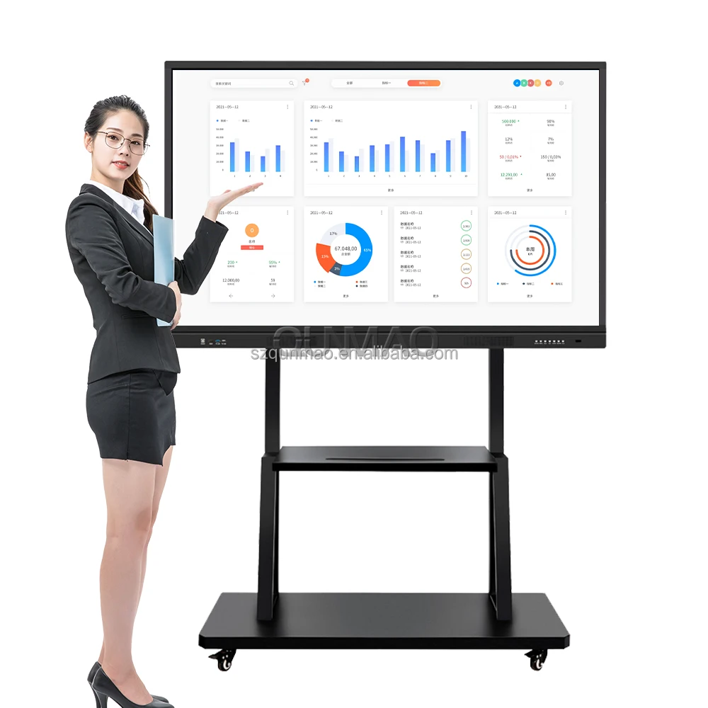 43 65 75 86 Inch Portable Smart White Board Digital Education Wireless Clever Touch Screen Interactive Whiteboard For Classrrom