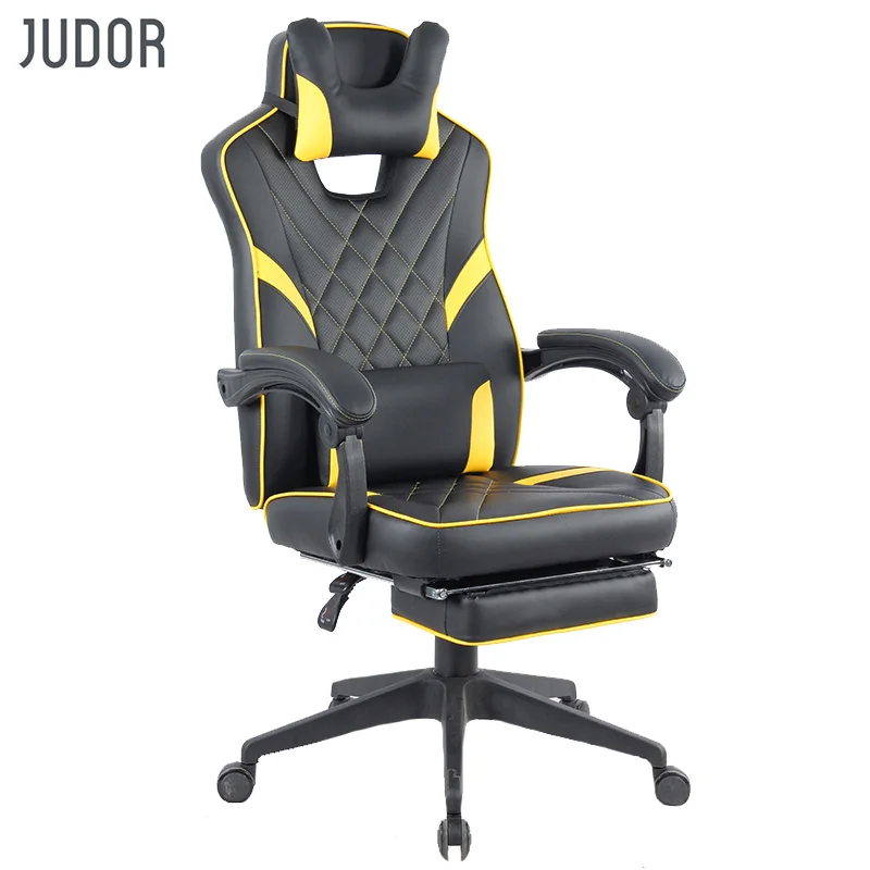 Judor Cheap PP Armrest PC Racing Chair Office Computer Chair Sillas Gamer Gaming Chair With Foofrest