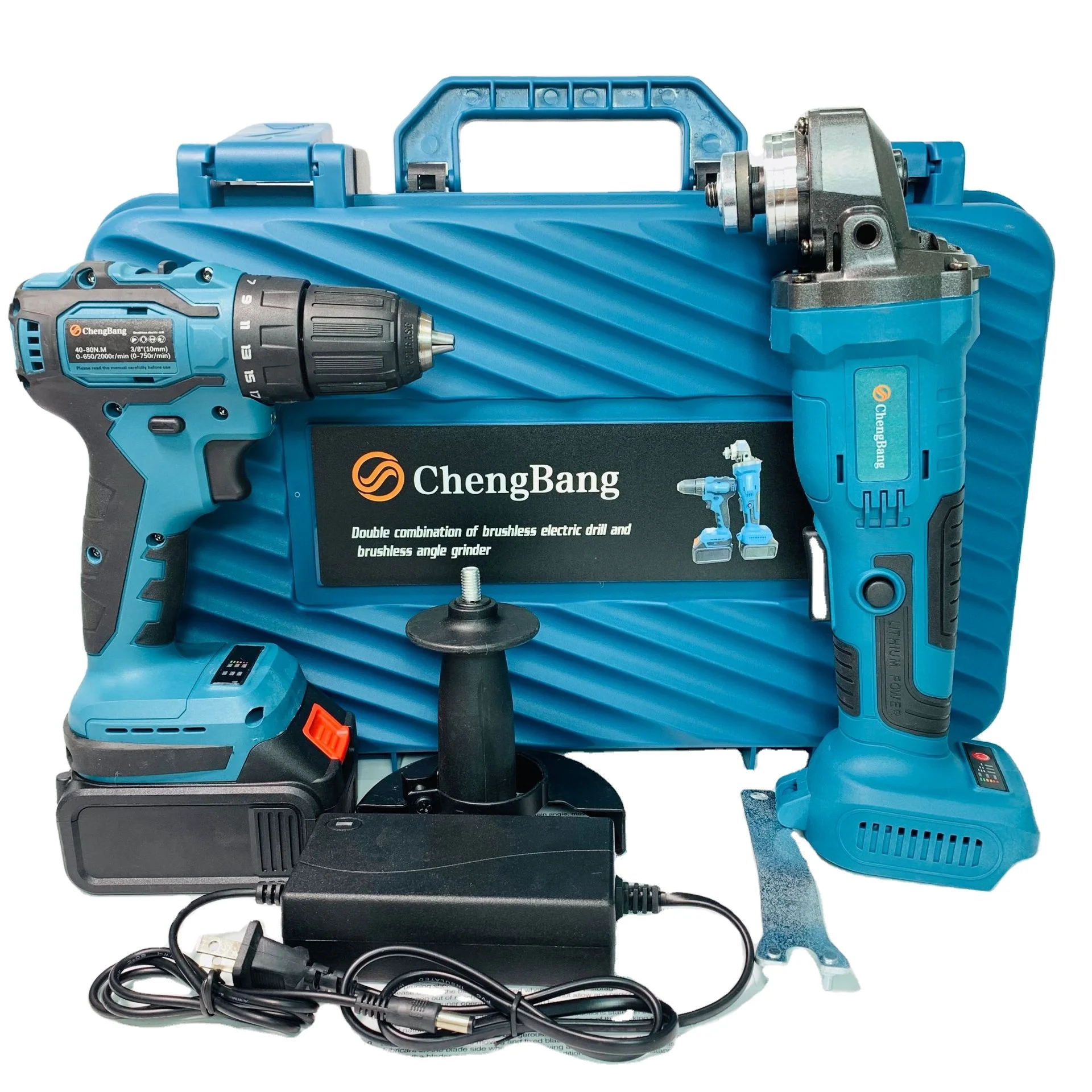 2pcs 3000mah battery makita Interface tool sets 6pcs Lithium brushless combination tool 2-piece set power drill Angle grinder