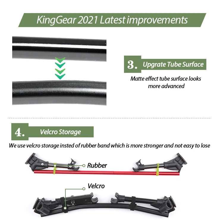 Уличная портативная кровать KingGear для кемпинга Складная регулируемая складная кемпинговые кровати