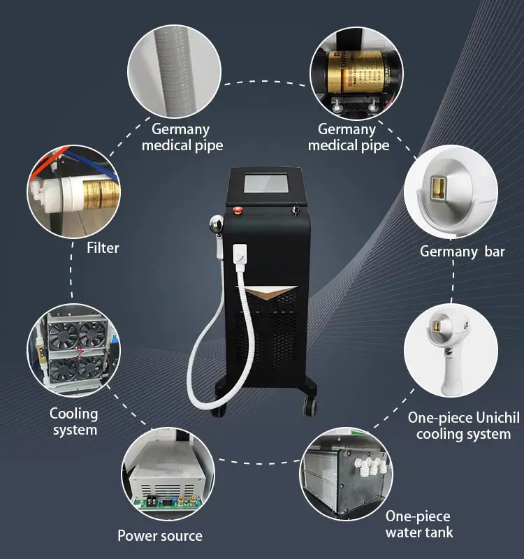 Цена по прейскуранту завода-изготовителя 755nm 808nm 1064nm tripo волны Диодная лазерная машина удаления волос косметологическое лазерное оборудование для салона красоты