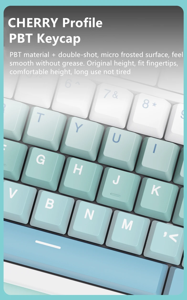 HZGAMER INS Style Double Shot Keycaps, Gradient Color Keycap for Mechanical Keyboard, PBT OEM Profile Keycap