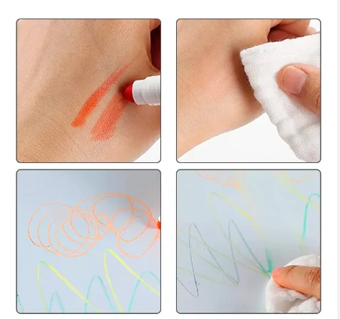 12-pack non-toxic washable marker set with round head for kids