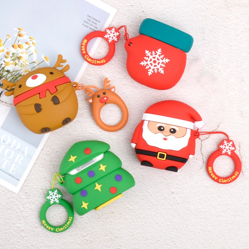 3D Cartoon Cute Soft  Earphone Case For Air Pods 2 Silicone Charging Headphones Case for Air pods Protective Cover accessories