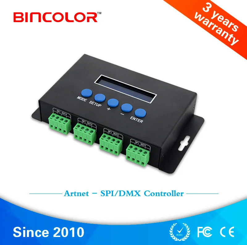 BC-204 светодиодный контроллер UCS2903 IC RGB пиксель Artnet DMX SPI пиксельный СВЕТОДИОДНЫЙ Пиксель