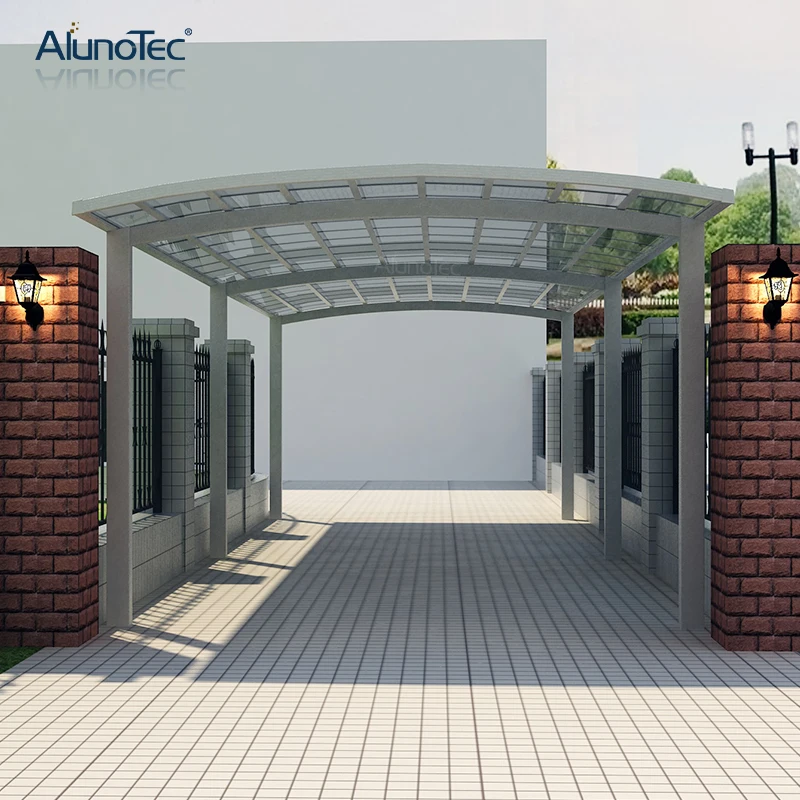 High quality Polycarbonate roof double carport design for garage