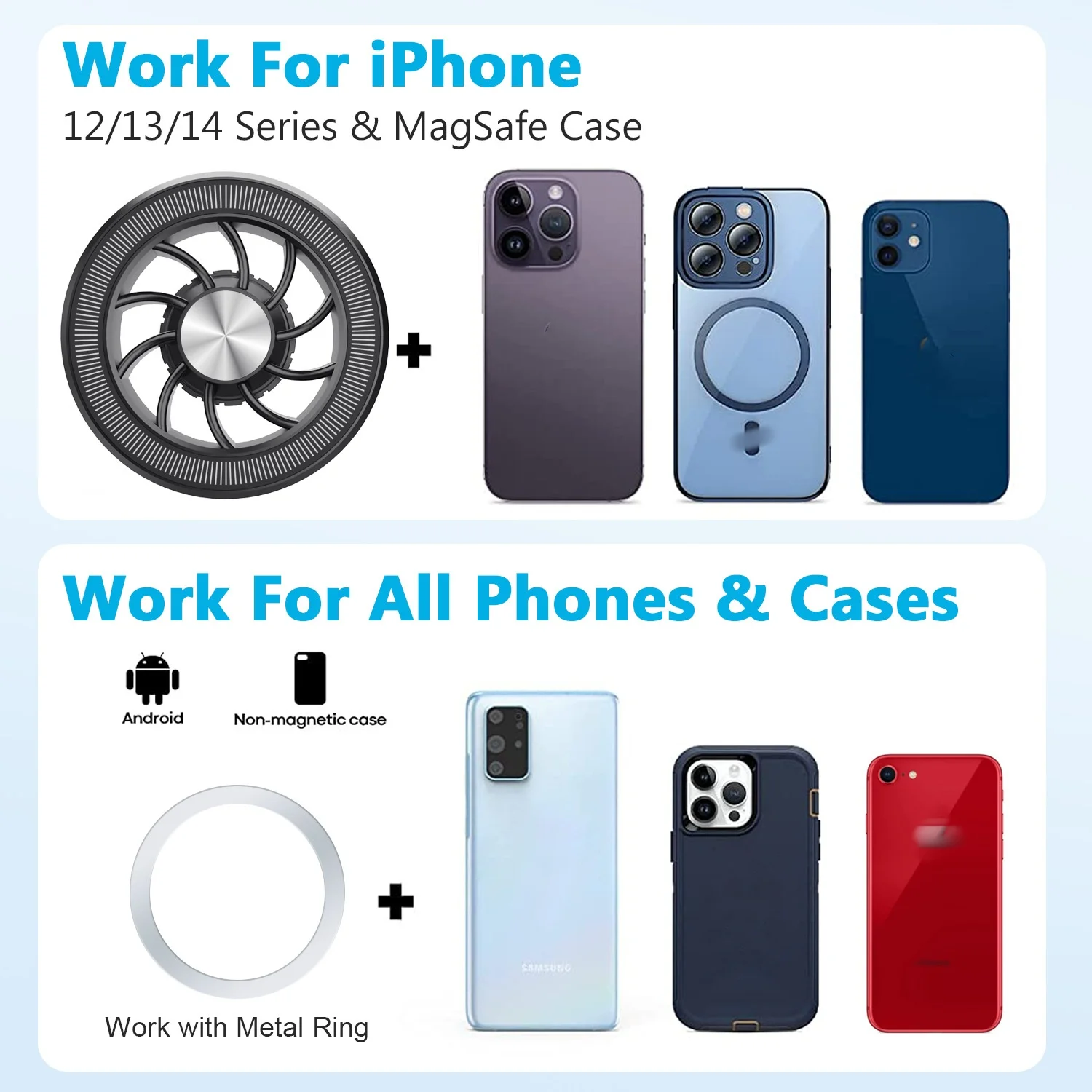 Universal good quality magnetic air vent car cell phone holder super strong magnet outlet car bracket for phone