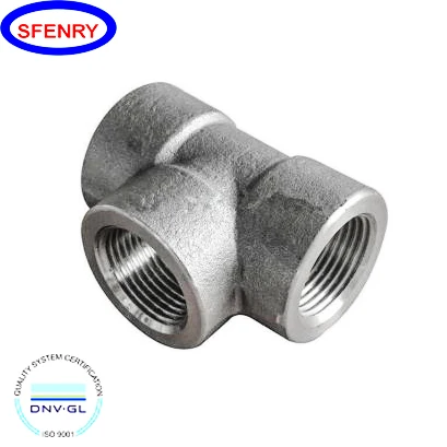 Sfenry Standard ASME B16.11 Forged Pipe Fittings CS A105 Female NPT Threaded Tee