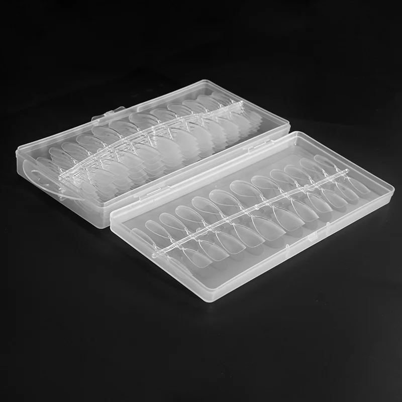 Home DIY nail salon extra short almond nail tips full cover press on round square nail tips