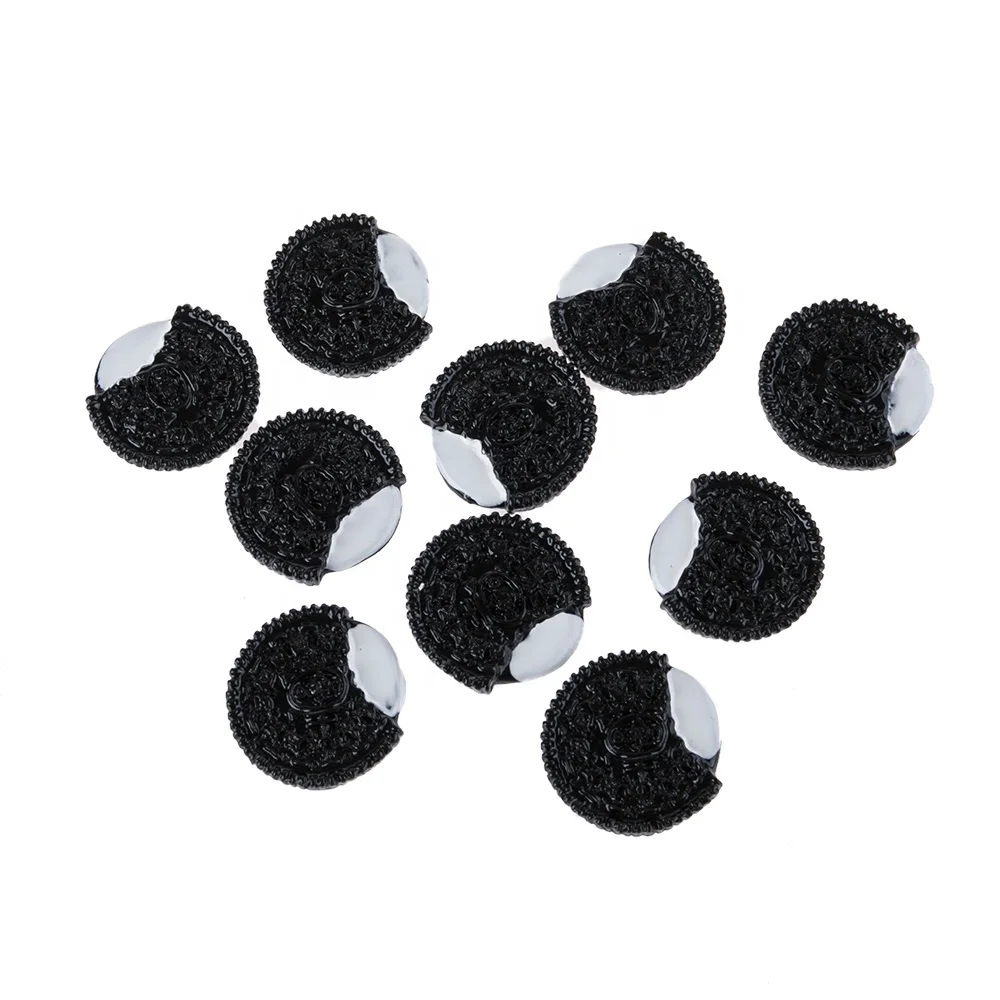 Simulation Colorful Oreo Chocolate Cookie Flat Back Resin Pendant Charms DIY for jewelry making Craft Decoration Accessories