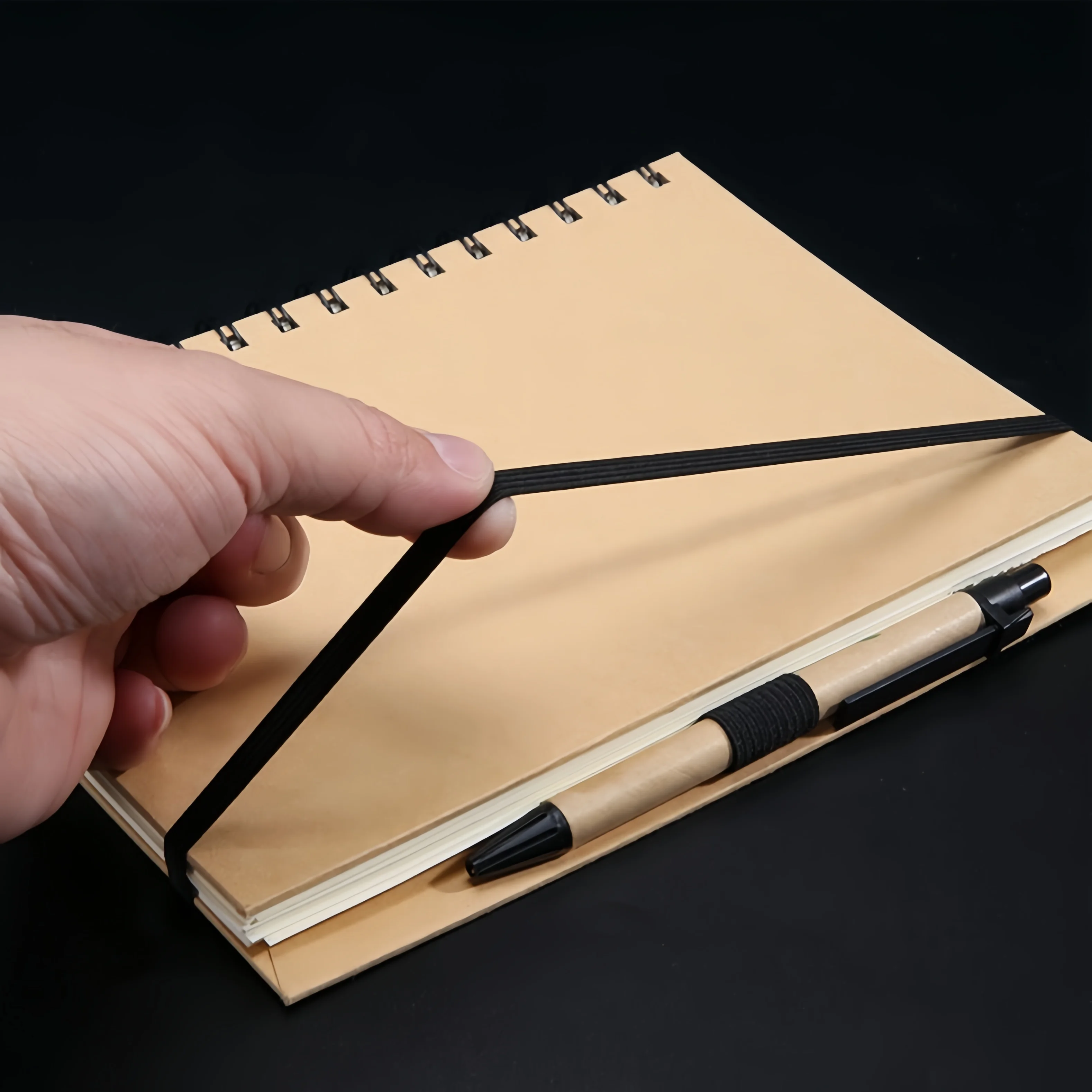 Promotional good quality blank school office kraft paper lined notebooks